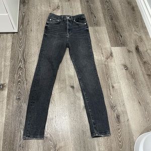 Zara premium denim collection high rinse black skinny jean
